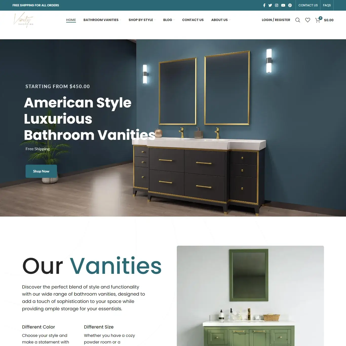 Vanity Shopping | Project | Waheed WPDev